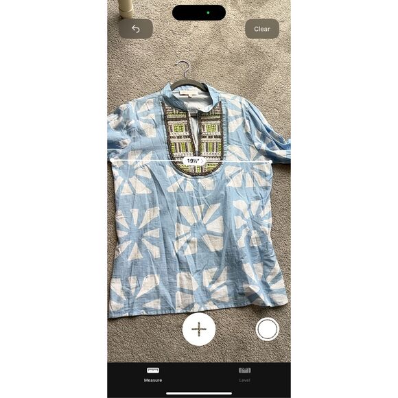 NWOT Sheridan French Beaded Olivia tunic in blue, Sm $395 E5 - Picture 9 of 10